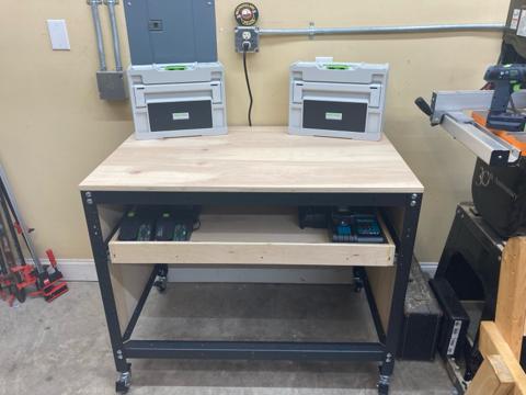 Rocking it out in the shop