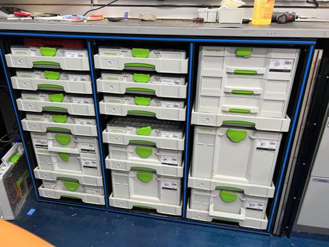 Printing shop organized with Systainers