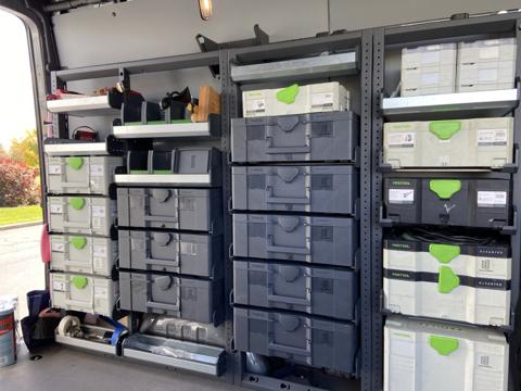 Density and safety in a workvan