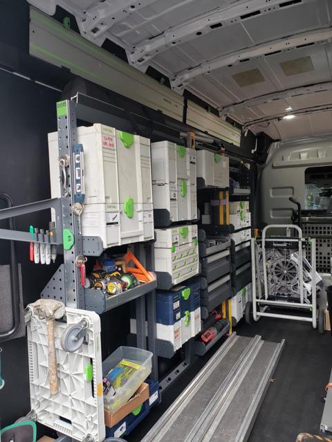 2023 Ford E Transit with Bott SmartVan Racking