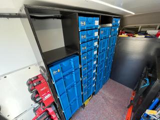 Nissan van fitout with custom shelves