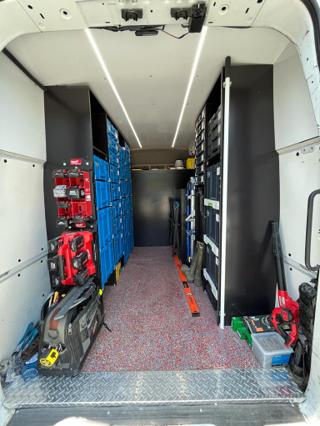 Nissan van fitout with custom shelves – photo 3