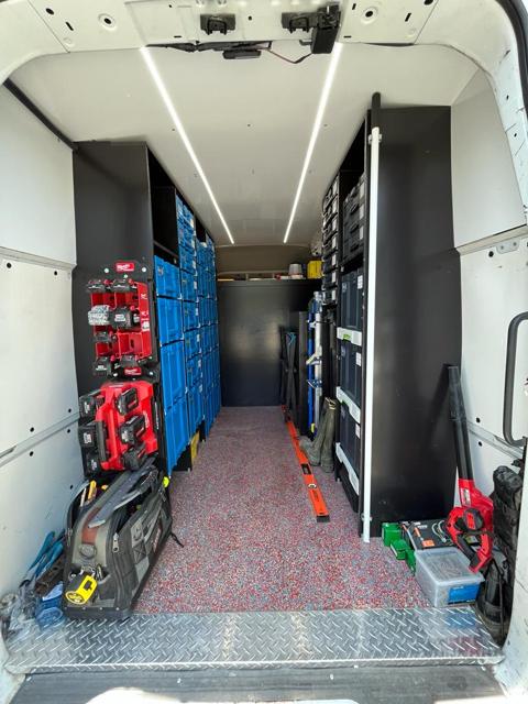 Nissan van fitout with custom shelves – photo 3