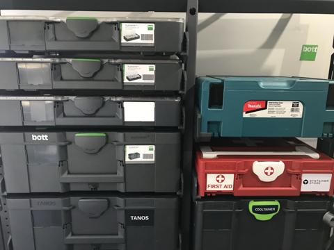 Systainer Stacks in Bott Racks