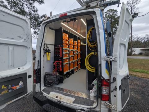 Deep Orange in a Nissan Van