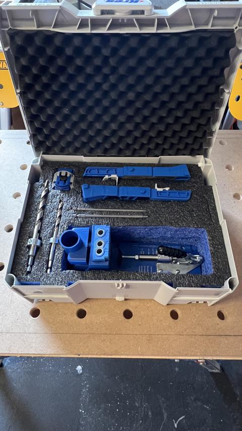 A Kreg Jig fitout in a Kreg Systainer