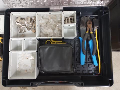 CAT6 Termination in Organizer