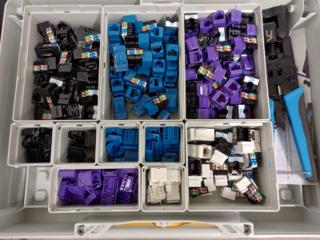 CAT6 Termination in Organizer