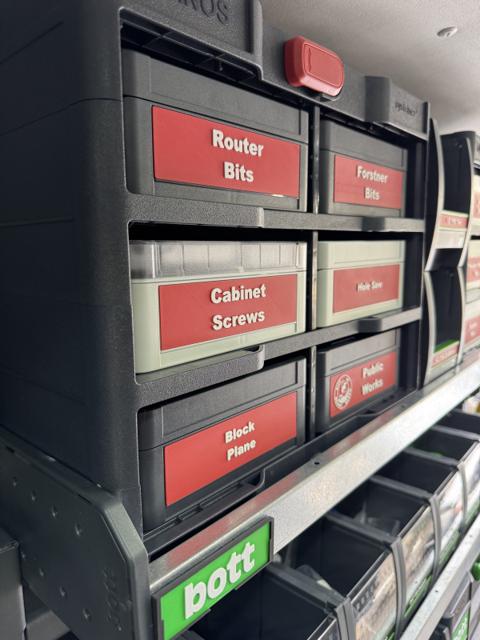 S 76 with Labels in a Rack