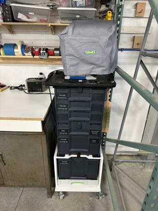 A Rolling Sharpening Station Built From Sys3 and Sortainers