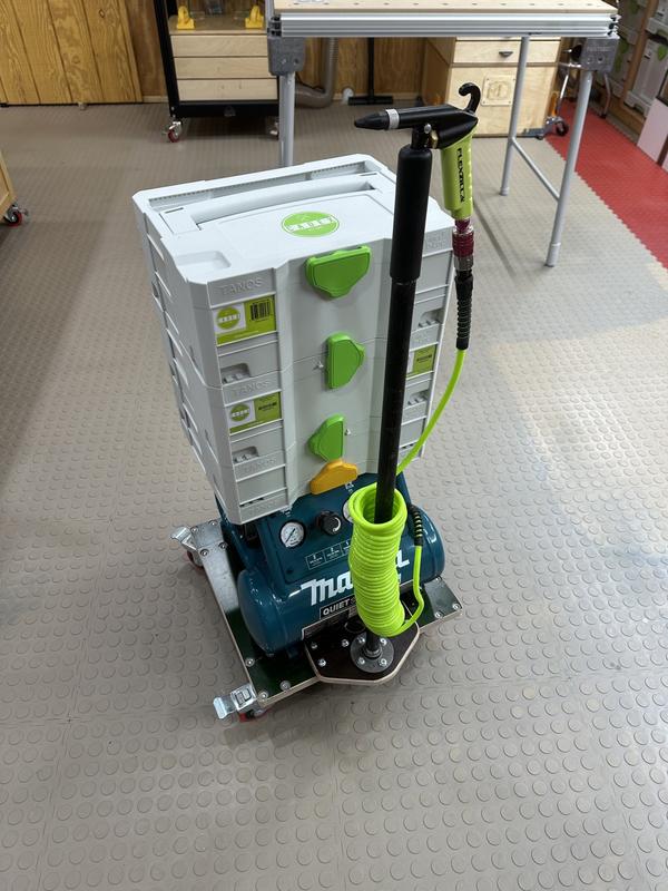 Cart with air compressor and Systainers