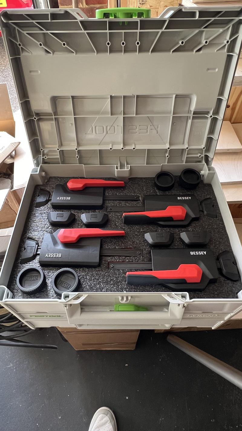 Bessey MFT Clamps stored in Sys3 M 112